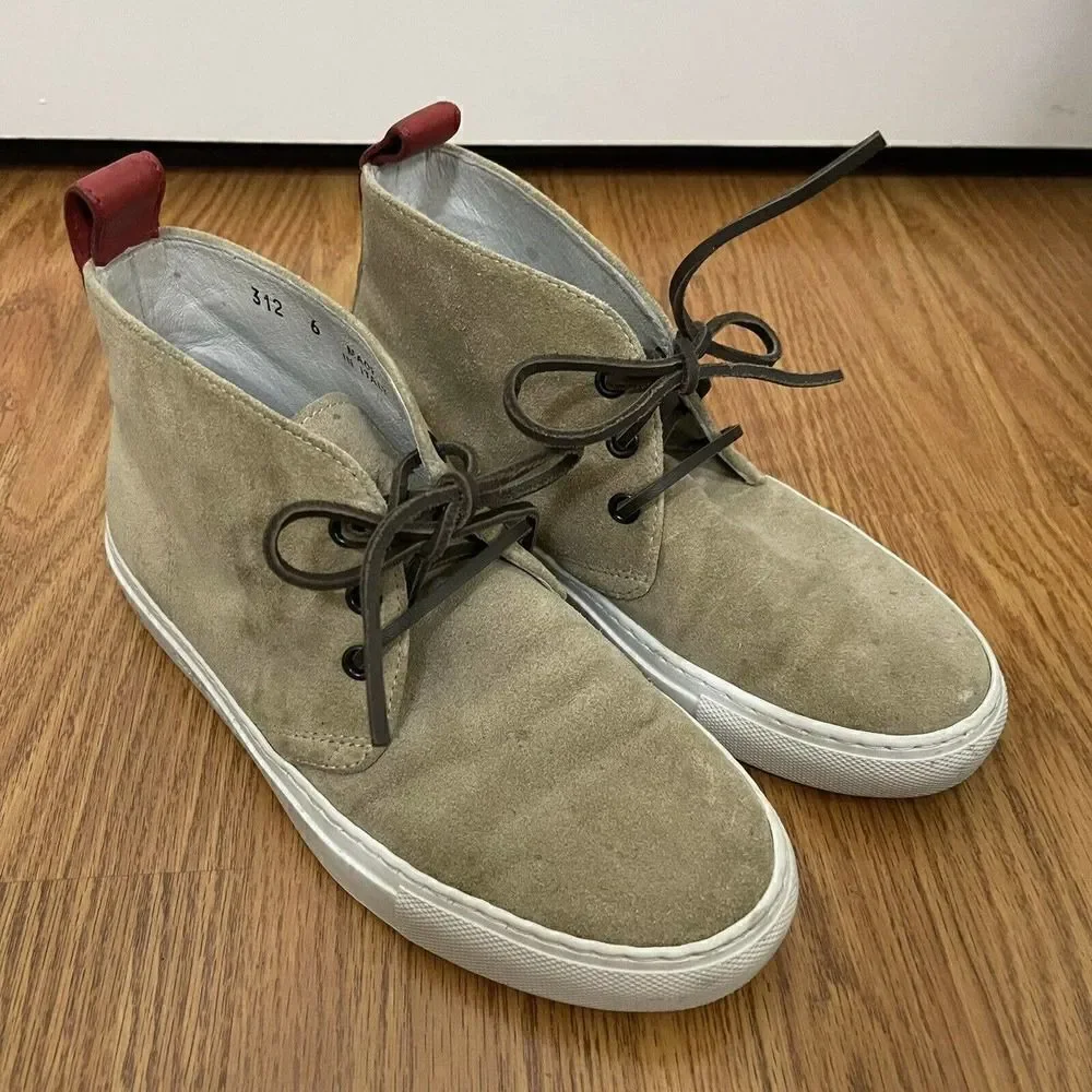Del Toro Italy made women Chukka Sneakers Suede leather Beige size 6